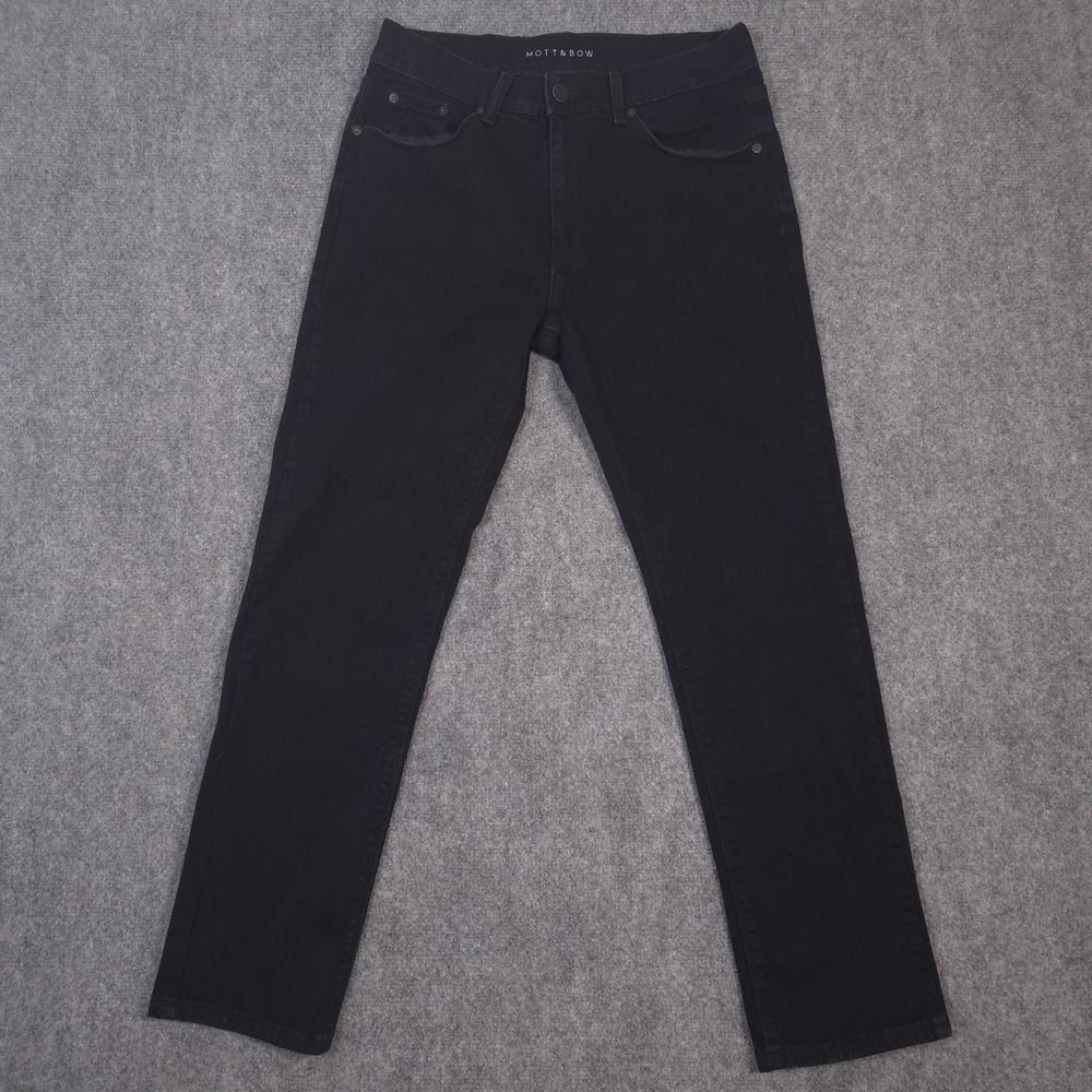 Mott & Bow Slim Jay Jeans Mens 30x27* Black Ultra Soft Stretch Denim Lightweight